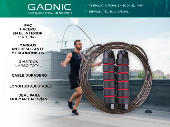 Soga Para Saltar Gadnic Fit F330 Mayor Velocidad  - 1