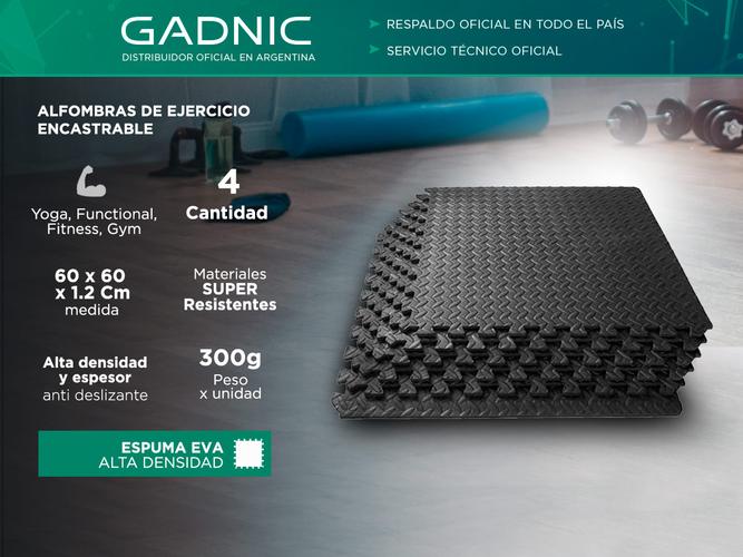 Alfombras de Ejercicio Encastrable x4 Unidades 60 x 60 Cm - 1