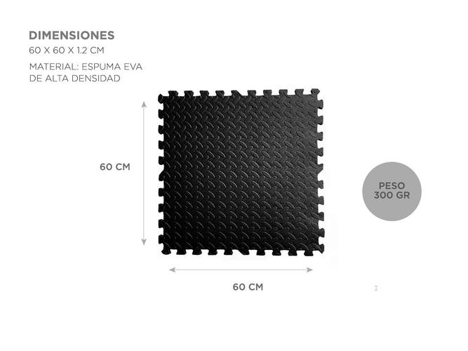 Alfombras de Ejercicio Encastrable x4 Unidades 60 x 60 Cm - 4
