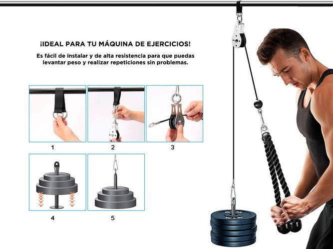 Sistema De Cable Con Polea Gadnic Para Máquina De Ejercicios - 3