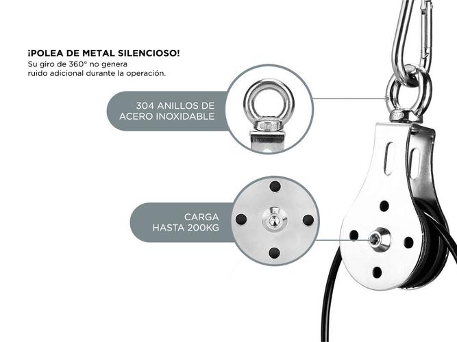 Sistema De Cable Con Polea Gadnic Para Máquina De Ejercicios - 4