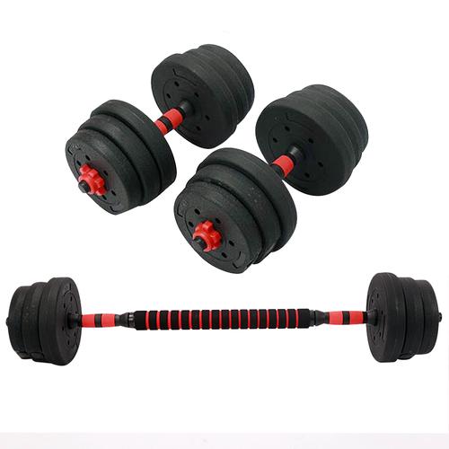 Kit Mancuernas Y Barra Gadnic FT340 20 Kg Tope A Rosca Discos - 0