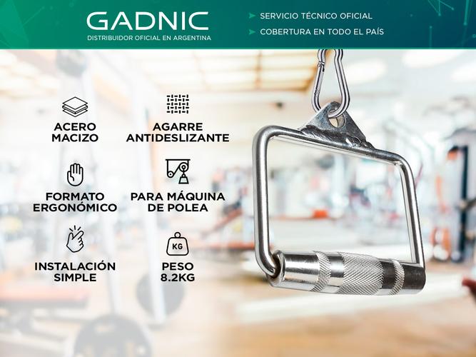 Estribo Agarre Polea Gadnic de Acero para Gimnasio  - 1