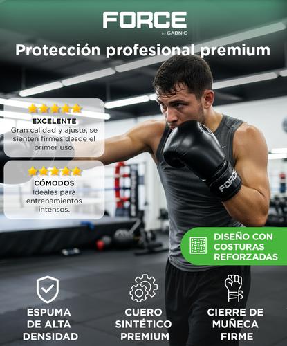 Guantes de Boxeo Gadnic Profesional de Combate Negro - 1