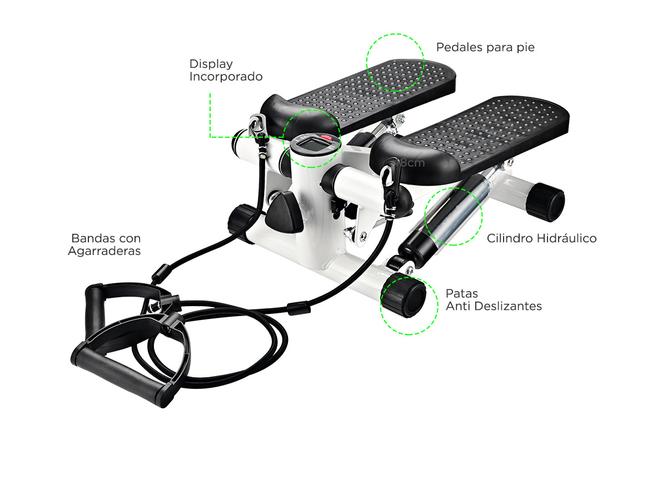 Escalador Gadnic Mini Stepper Con Bandas 100kg Hidráulico Antideslizante - 3