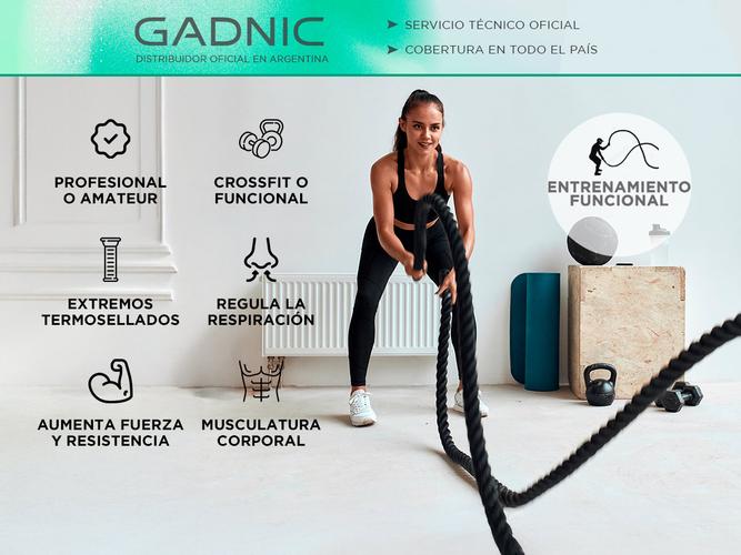 Soga Crossfit Funcional Gadnic Battle Rope 35mm 9mts Puntas Termoselladas Profesional - 1