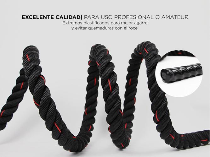 Soga Crossfit Funcional Gadnic Battle Rope 35mm 9mts Puntas Termoselladas Profesional - 2