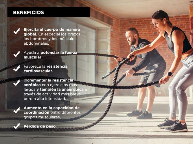Soga Crossfit Funcional Gadnic Battle Rope 35mm 9mts Puntas Termoselladas Profesional - 4