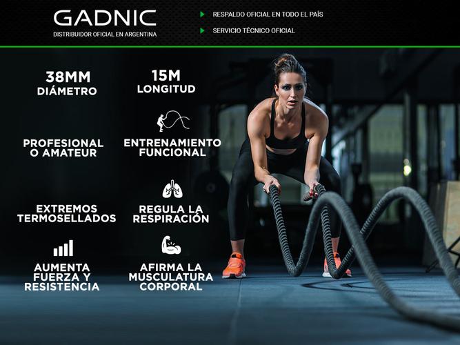  Soga De Entrenamiento Gadnic Battle Rope 38mm x 15 Mts - 1