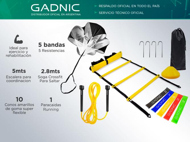Kit Entrenamiento Gadnic Funcional Escalerita + Sogas y bandas - 1