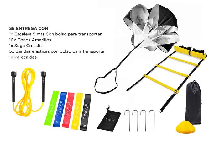 Kit Entrenamiento Gadnic Funcional Escalerita + Sogas y bandas - 6