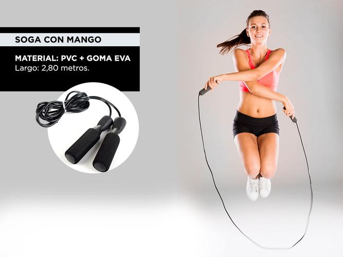 Kit Entrenamiento Fitness Gadnic Ab Wheel + Soga + Manijas + Hand Grip - 3