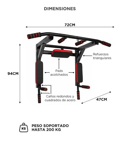Barra de Dominadas Gadnic Estación Multifunción 200kg - 5