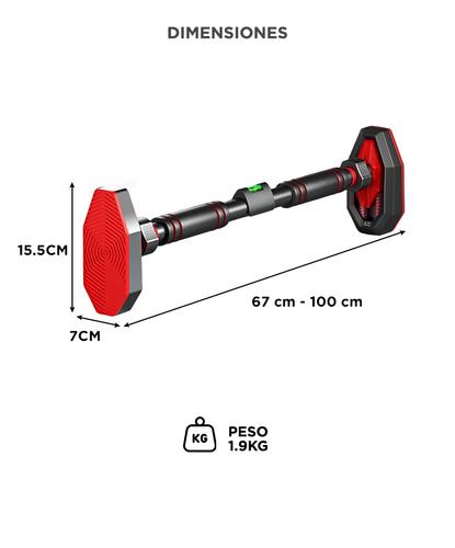 Barra De Dominadas Gadnic Hasta 225kg Extensible 65 A 100 cm - 5