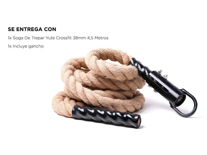 Soga De Trepar Yute Crossfit 38mm 4,5 Metros - 6