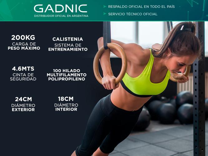 Anillas De Madera Gadnic Gimnasia Calistenia - 1