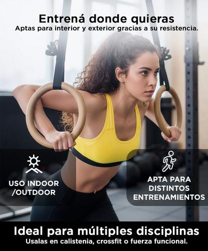 Anillas De Madera Gadnic Gimnasia Calistenia - 4