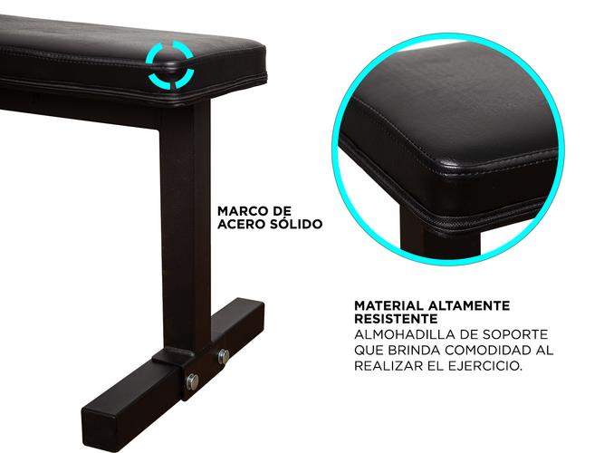 Banco Plano Gadnic Diseñado Con Material Altamente Resistente - 4