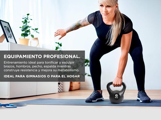 Kettlebell Pesa Rusa Gadnic 6kg PVC Fitness - 2