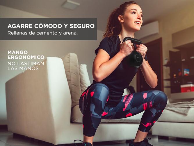 Kettlebell Pesa Rusa Gadnic 6kg PVC Fitness - 3
