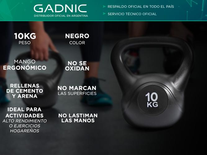 Kettlebell Pesa Rusa Gadnic 10kg PVC Fitness - 1