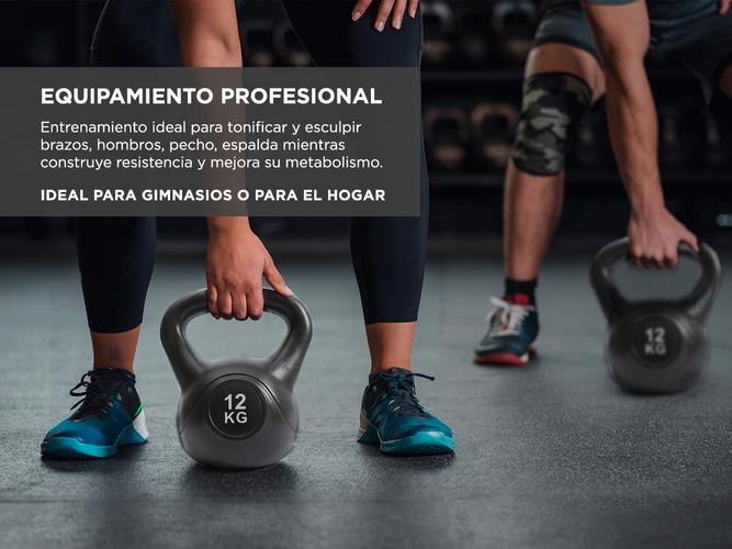 Kettlebell Pesa Rusa Gadnic 12kg PVC Fitness - 2