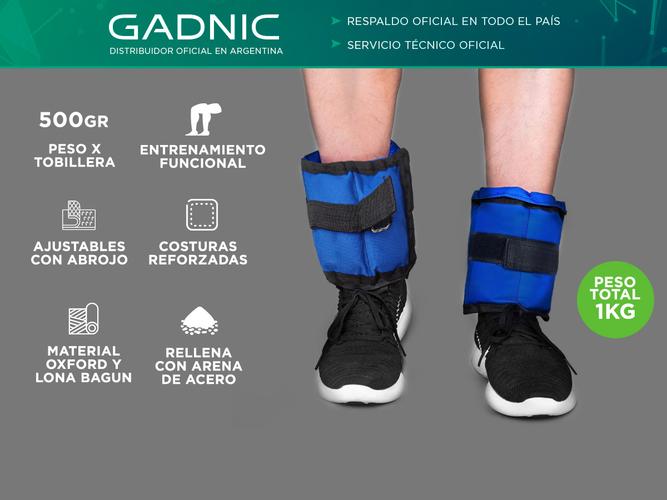 Par De Tobilleras Gadnic 1Kg Total Fitnes Reforzada - 1