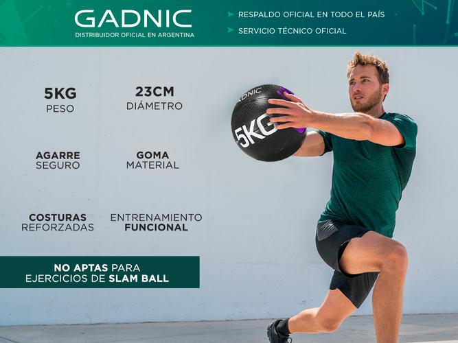 Medicine Ball Dura Rubber Goma Fitness 5KG - 1