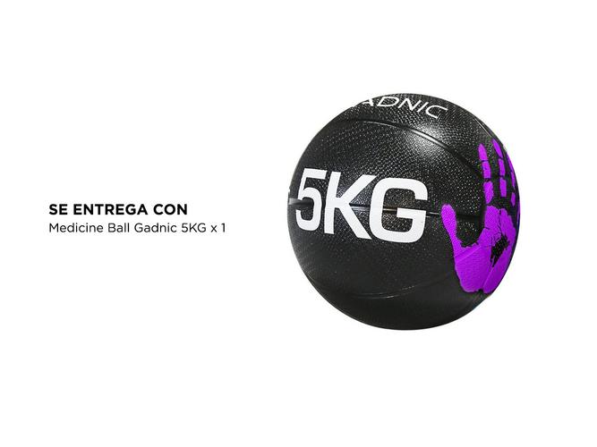 Medicine Ball Dura Rubber Goma Fitness 5KG - 5