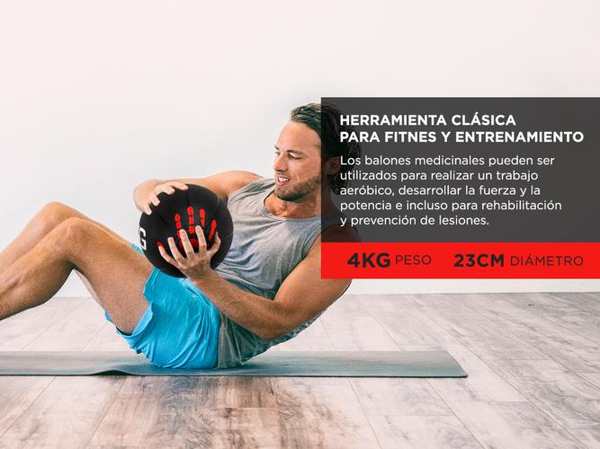 Medicine Ball Dura Rubber Goma Fitness 4KG - 2
