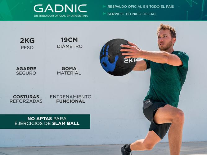 Medicine Ball Dura Rubber Goma Fitness 2KG - 1
