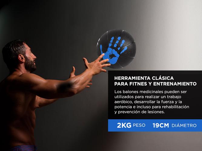 Medicine Ball Dura Rubber Goma Fitness 2KG - 2