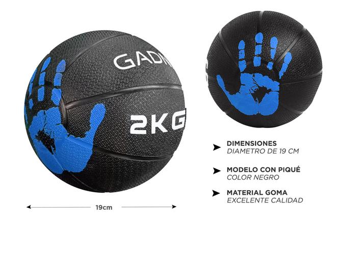 Medicine Ball Dura Rubber Goma Fitness 2KG - 4