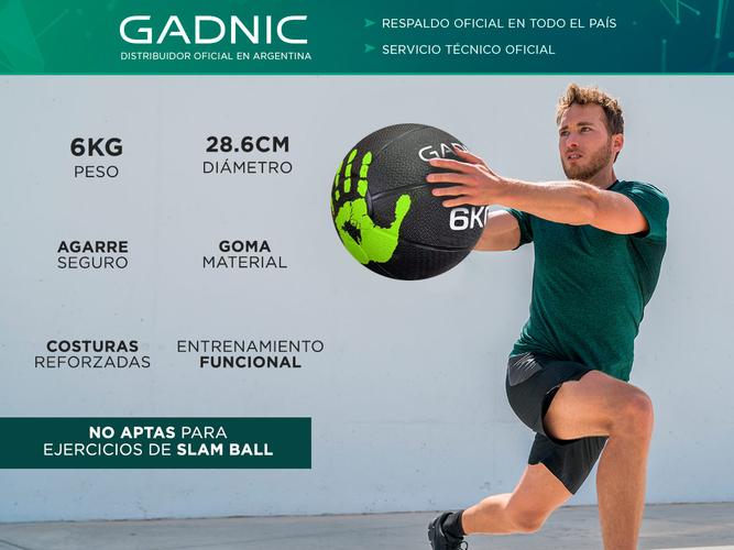 Medicine Ball Dura Rubber Goma Fitness 6KG - 1