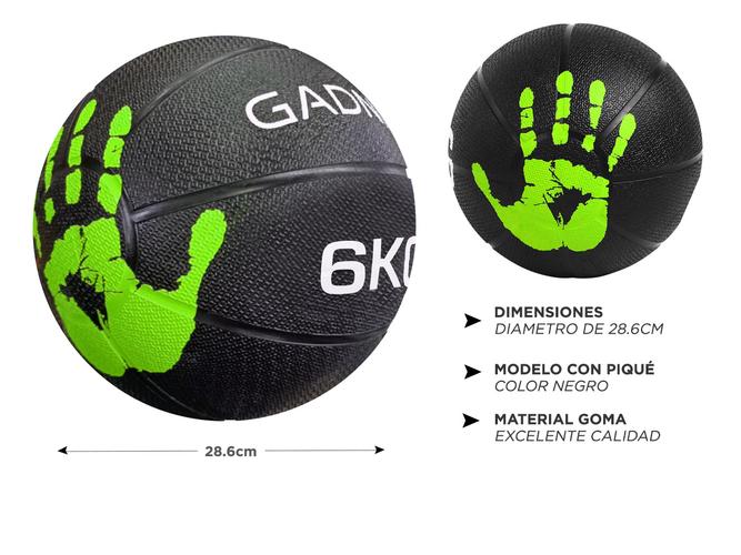 Medicine Ball Dura Rubber Goma Fitness 6KG - 4
