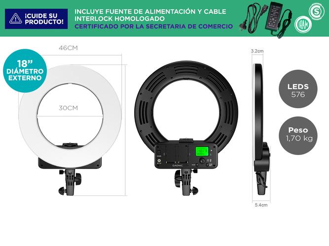 Aro Iluminador Led Gadnic 46cm 18 - 5