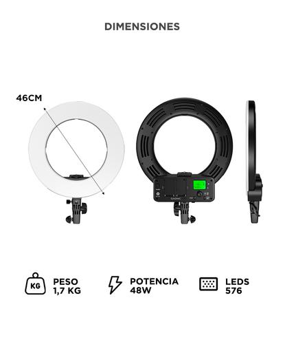 Aro Iluminador Led Gadnic 46cm 18 - 5