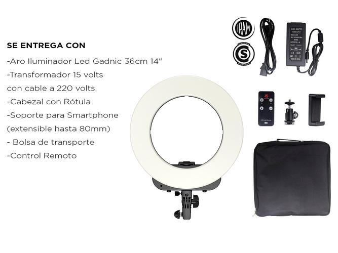 Aro Iluminador Led Gadnic 36cm 14 - 6