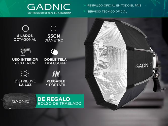Softbox Gadnic Profesional 8 Lados Con Rotula Flash - 1