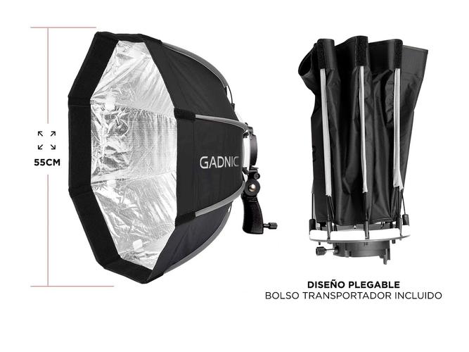 Softbox Gadnic Profesional 8 Lados Con Rotula Flash - 4