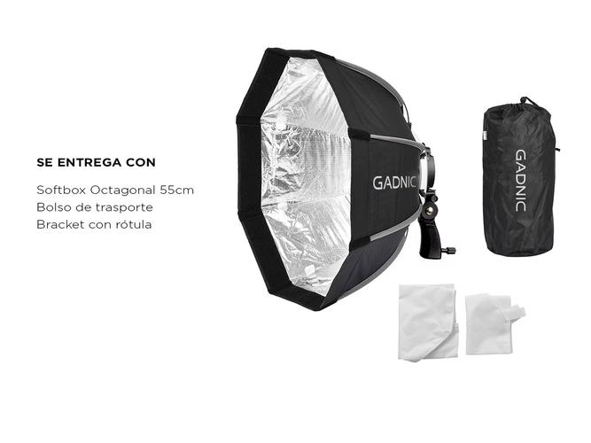 Softbox Gadnic Profesional 8 Lados Con Rotula Flash - 5