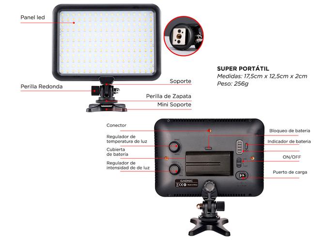 Luz Continua Gadnic F13-9090PH 1300 Lumens - 5