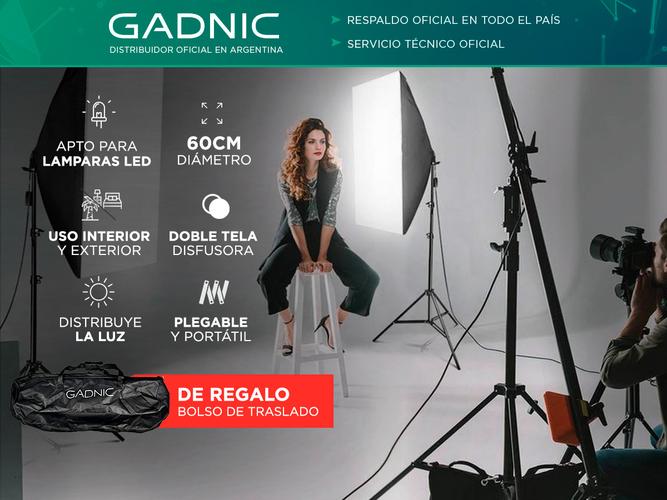 Kit par de Tripodes Gadnic + Softbox Iluminacion + Bolso Kit Profesional Fotografia   - 1