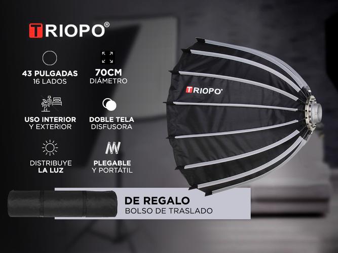 Softbox Triopo Deep KP70 70CM Profesional Para Flash - 1