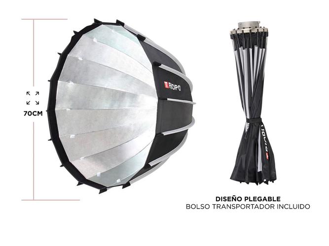 Softbox Triopo Deep KP70 70CM Profesional Para Flash - 5