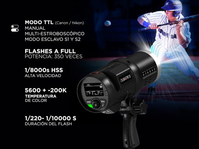 Flash Exterior Triopo F1-600 Inalámbrico Con Doble Luz Estroboscópica  - 3