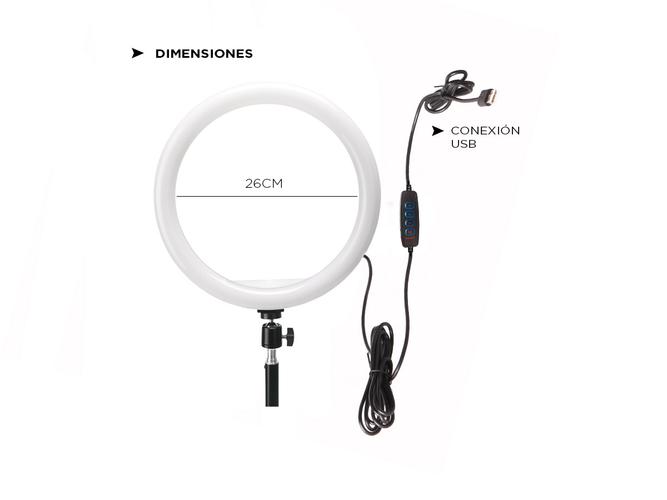  Aro Iluminador Led Gadnic 26cm 10  Ring Light Celular - 4