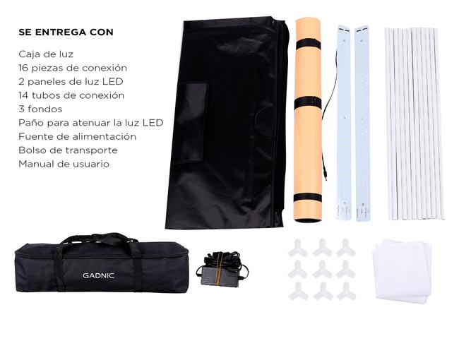 Caja De Luz Para Fotografía Profesional Portátil Gadnic 50 x 50 + Bolso - 5