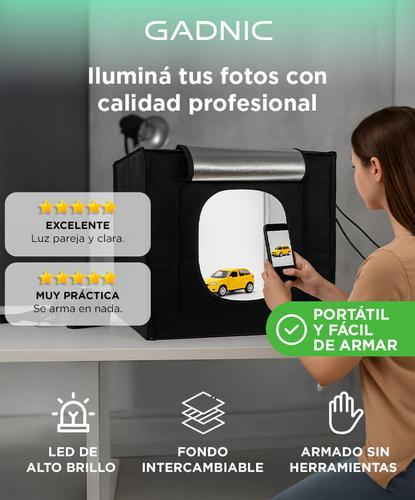 Caja De Luz Para Fotografía Profesional Portátil Gadnic 50 x 50 + Bolso - 1