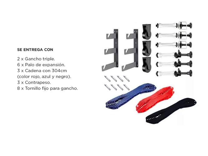 Soporte Fondo Infinito Gadnic x3 Cadenas Ganchos Mensula  - 6